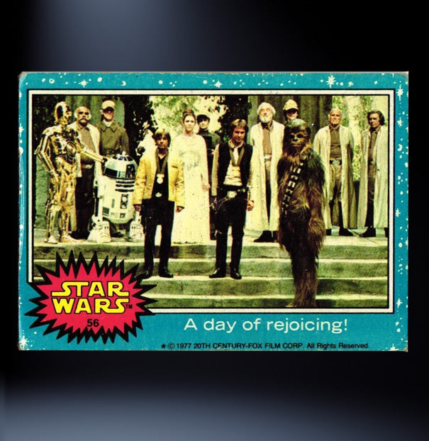 Image of #56 A day of rejoicing 1977 Topps Star Wars Trading Card