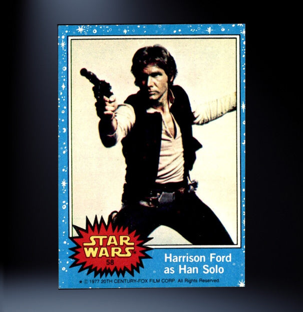 Image of #58 Harrison Ford as Han Solo 1977 Topps Star Wars Trading Card