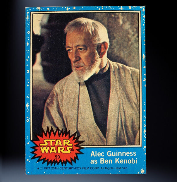 Image of #59 Alec Guinness as Ben Kenobi 1977 Topps Star Wars Trading Card