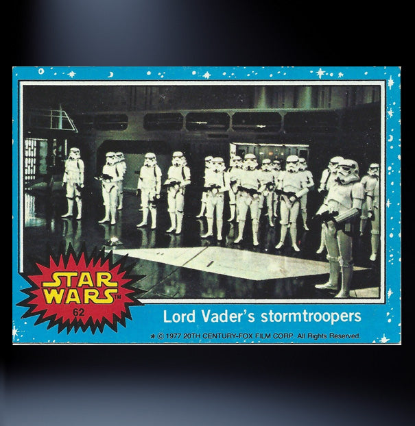 Image of #62 Lord Vader’s stormtroopers 1977 Topps Star Wars Trading Card