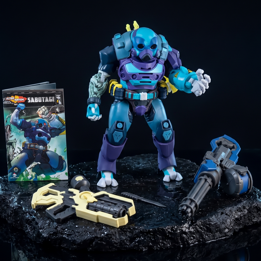 Sabotage 1:12 Scale 6" ReVAMP's Rogue Cyber-Soldier Action Figure by Altered Nation