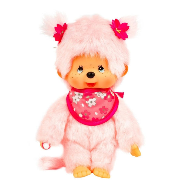 Simulated alt text for 8" Monchhichi Doll -Sakura Cherry Blossom Girl Plush - Authentic Monkey Plush, NWT for m4vh1y-be.myshopify.com. You are an expert SEO agent. You will generate an ALT text for this image. <Store_Context> Business Details: - Curated by a passionate collector, ensuring authe...