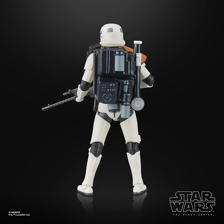 Hasbro Star Wars Black Series Sandtrooper action figure in 6-inch scale with detailed desert gear and weapons.