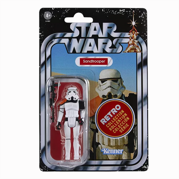 Sandtrooper Star Wars Retro Collection Action Figure by Hasbro with Blaster & Backpack 3.75 in packaged