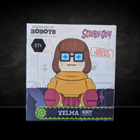 Handmade by Robots Scooby-Doo Velma collectible vinyl figure with knit fabric design in box packaging