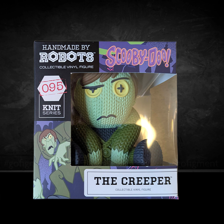 Handmade by Robots Scooby-Doo collectible vinyl figure of The Creeper in knit-style packaging.