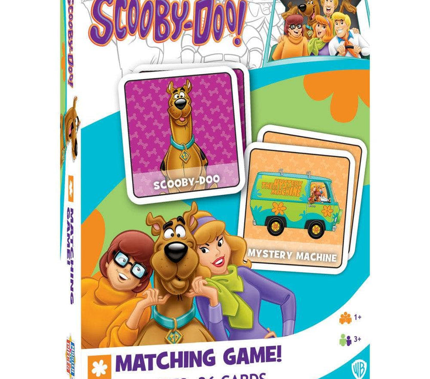 Scooby-Doo Memory-Matching game by Master Pieces featuring 36 cards with characters and Mystery Machine design