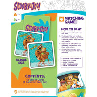 Scooby-Doo Memory-Matching game packaging by Master Pieces featuring 36 colorful cards with characters and instructions