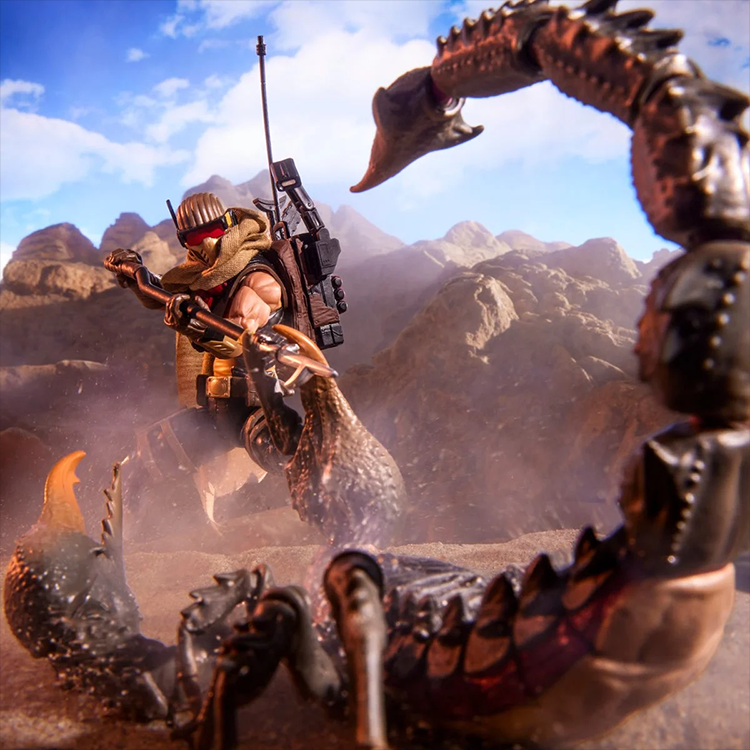 Hasbro G.I. Joe Classified Series Cobra Desert Scorpion action figure with mechanical scorpion in desert pose