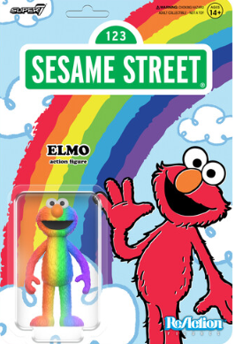 Elmo (Rainbow) – Sesame Street ReAction Exclusive U‑Pick Action Figure