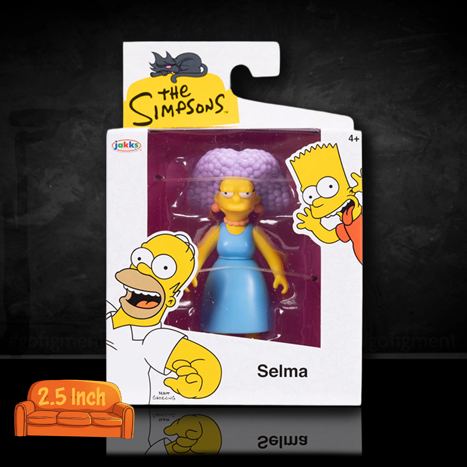 Selma Bouvier The Simpsons 2.5" Action Figure Jakks Pacific Wave 7
