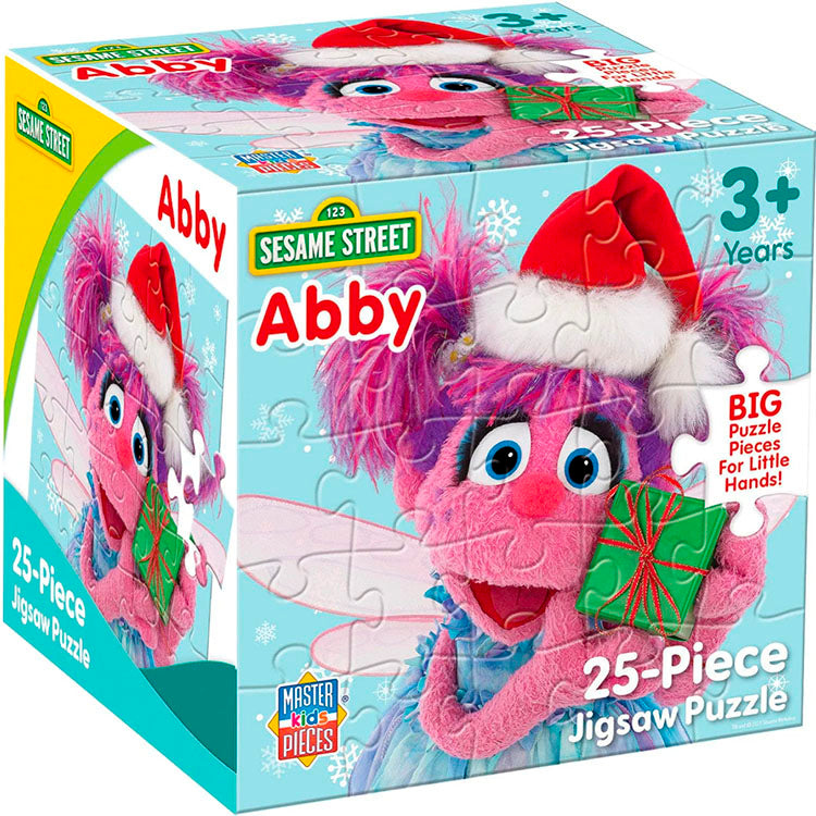 Master Pieces Sesame Street Abby Christmas 25-piece jigsaw puzzle for kids ages 3 and up in festive packaging