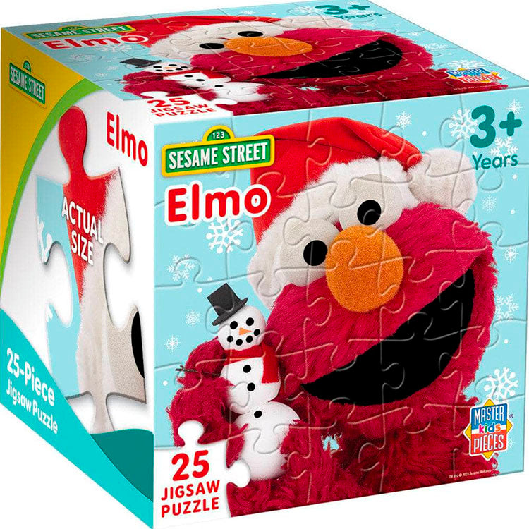 Master Pieces Sesame Street Elmo Christmas 25-piece jigsaw puzzle for ages 3 and up with festive holiday design