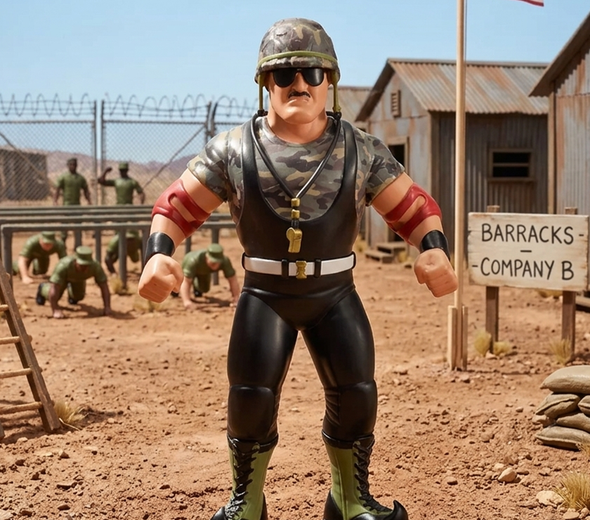 Sgt. Slaughter with Helmet Major Big Rubber Guys 1:9 Scale 8-Inch Pose