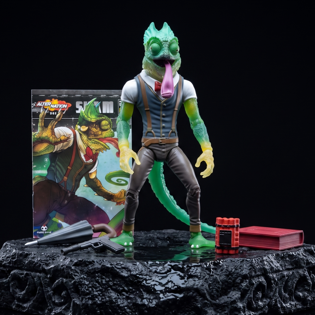 Sham 1:12 Scale 5" Human Chameleon Hybrid Action Figure by Altered Nation