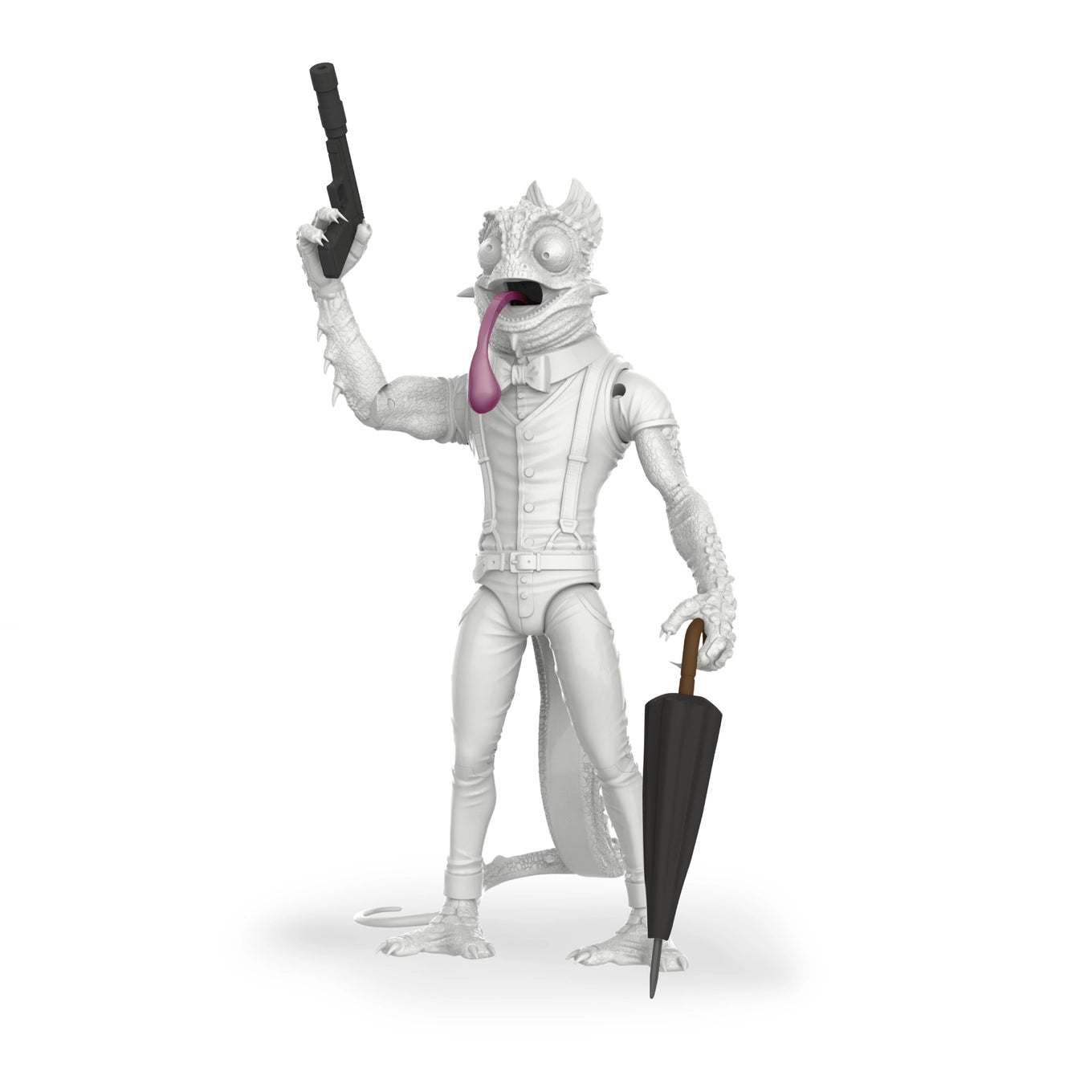 Sham WHITE 1:12 Scale 5" Human Chameleon Hybrid Action Figure by Altered Nation