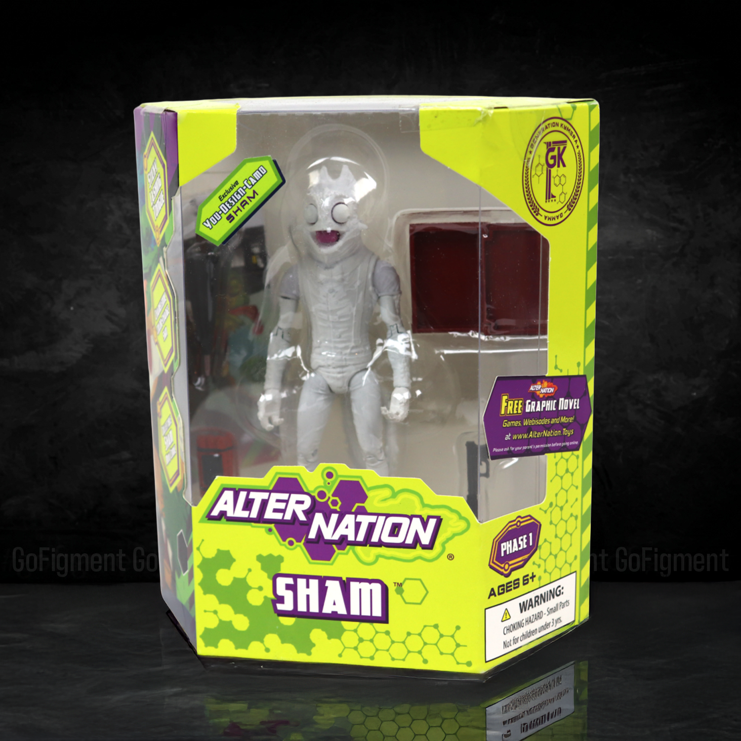 Sham WHITE 1:12 Scale 5" Human Chameleon Hybrid Action Figure by Altered Nation