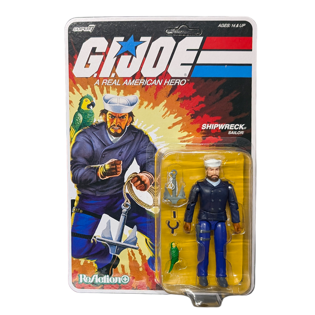 Shipwreck (Peacoat) G.I. Joe (Cartoon) 3 3/4-Inch ReAction+ Figure by Super7 3.75-inch packaged figure