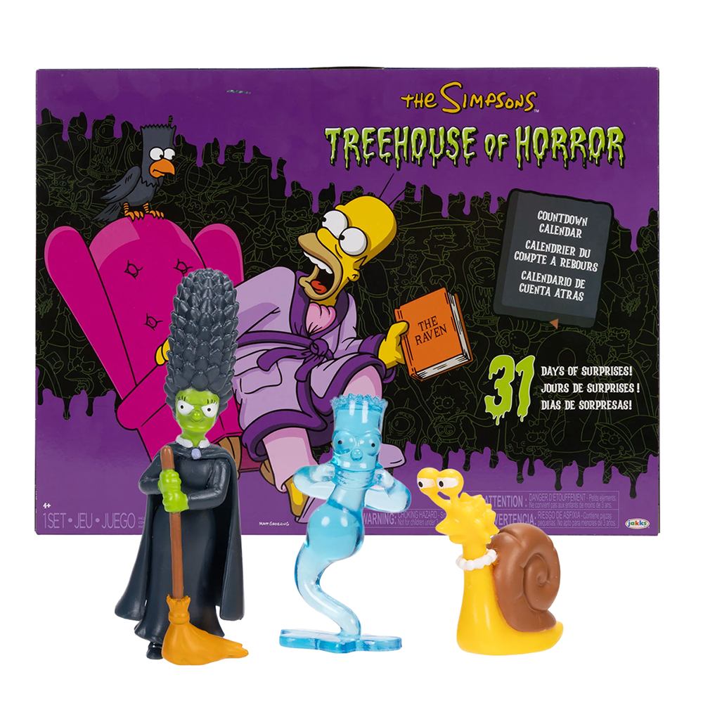 The Simpsons Treehouse of Horror 1.5" JAKKS Pacific 31-Day Advent Calendar with spooky Simpsons figures