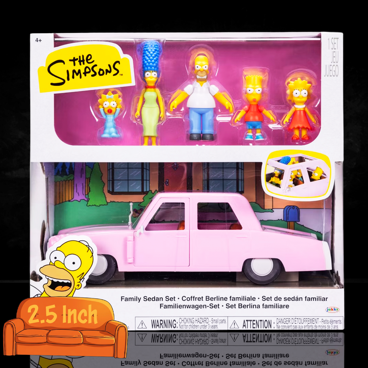The Simpsons ファミリーセダンセット The Simpsons Family Sedan Playset 2.5 inch scale with 5 Figures