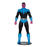 A Marvel action figure of the character Sandman, standing on a circular black display base against a plain white background.