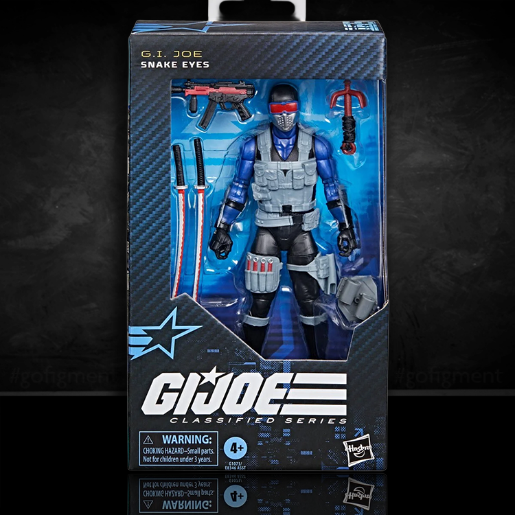 Hasbro G.I. Joe Classified Series Snake Eyes 6-inch action figure with weapons and accessories in package