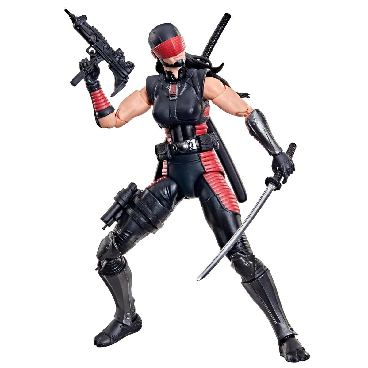 Snake Eyes (Dawn Moreno) Action Figure "197" G.I. Joe Classified Series 6 inch Action Figure by Hasbro in black and red combat gear.