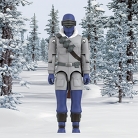 Hasbro Arctic Snake Eyes G.I. Joe Action Figure dressed in winter gear standing in snowy forest setting