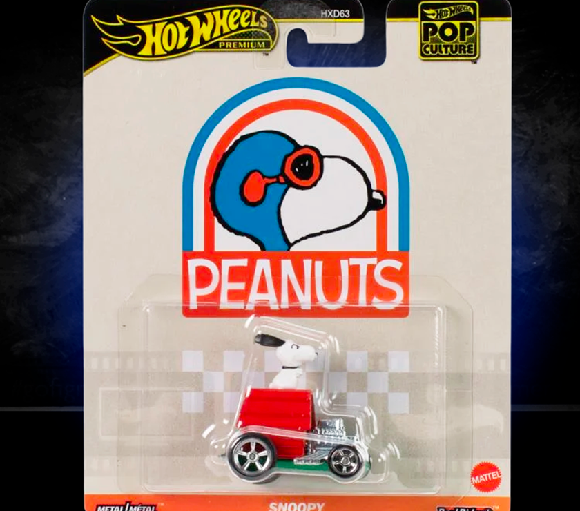Peanuts Hot Wheels Premium Pop Culture Snoopy 1:64 Scale Die-Cast Model