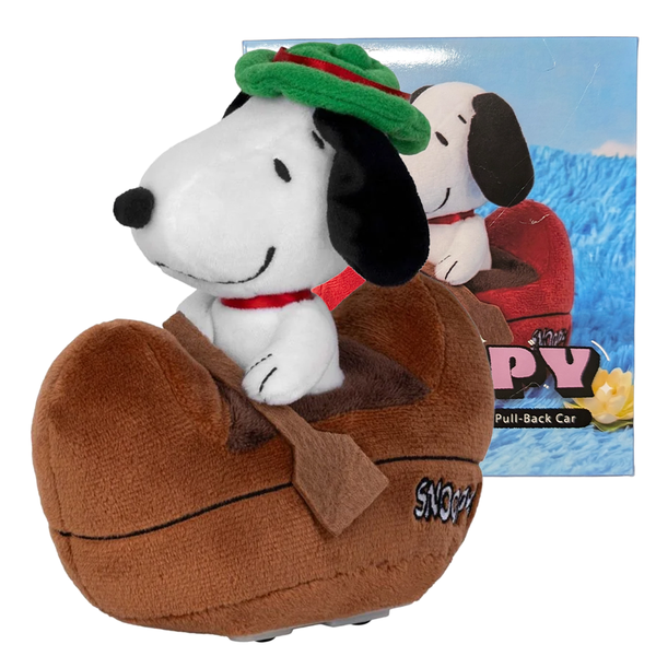 Snoopy Explorer 6" Beast Kingdom Peanuts Plush Pull Back Car PBC-038