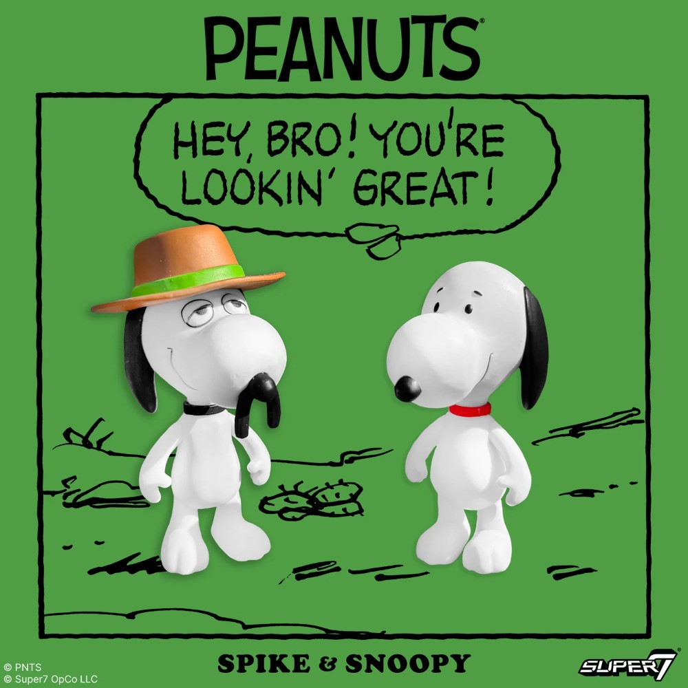 Snoopy & Spike – Peanuts ReAction Figures 2‑Pack Super7 U‑Pick Action Figure Set