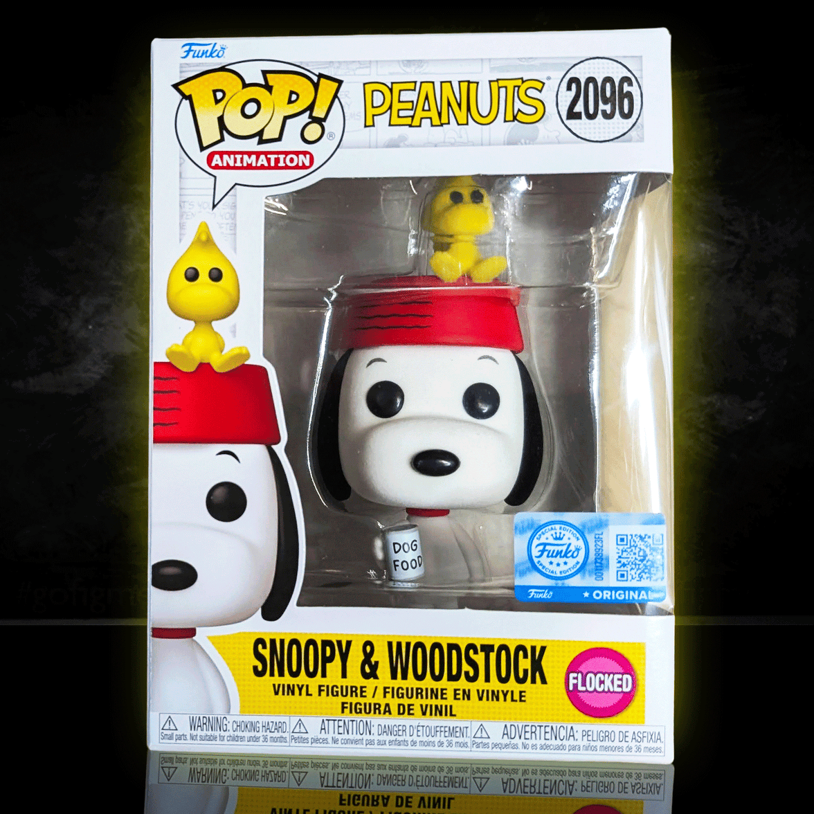 Peanuts Snoopy and Woodstock Flocked Funko Pop! Vinyl Figure #2096 New In Protector