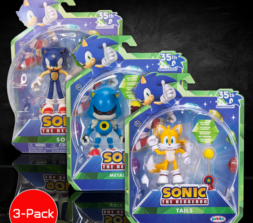 Sonic 35th Anniversary Figures Set: Iconic Collectible Trio