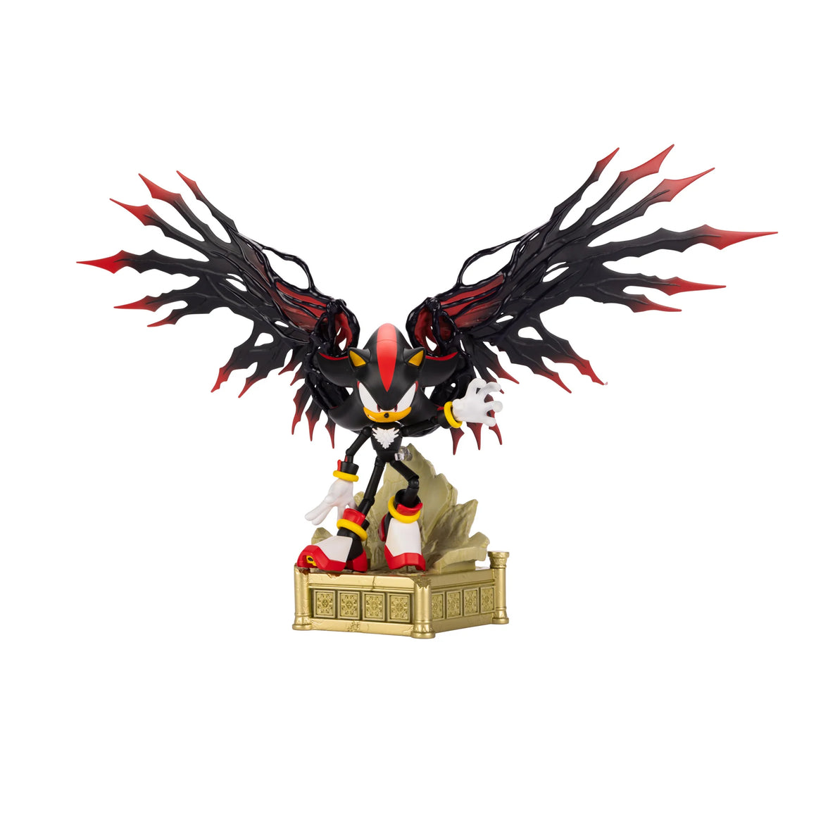 Shadow the Hedgehog Collector's Edition Action Figure – 6in Customizable & Highly Articulated by Jakks Pacific with black and red wings
