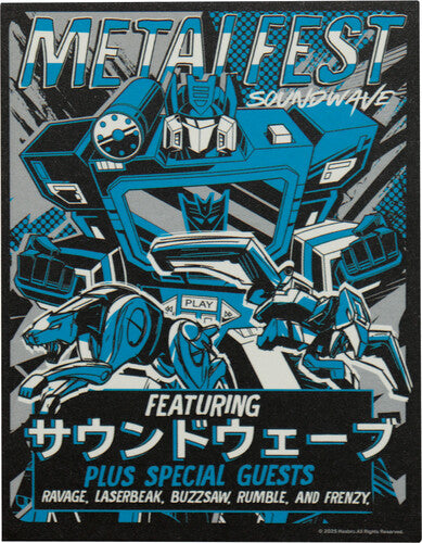 Transformers - Limited Edition Metal Replica - Soundwave Cassette Tape by Hasbro showing Soundwave robot with cassette and robotic animals