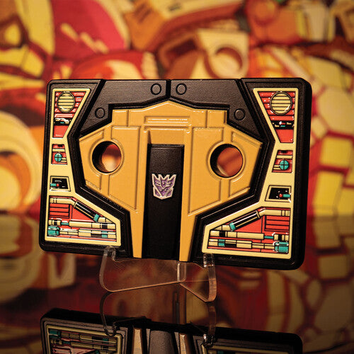 Transformers - Limited Edition Metal Replica - Soundwave Cassette Tape by Hasbro on display with detailed decals and vibrant colors