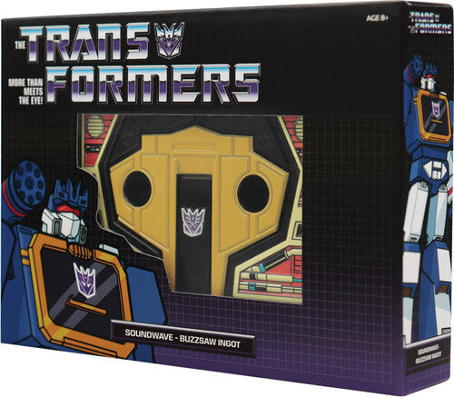 Transformers - Limited Edition Metal Replica - Soundwave Cassette Tape by Hasbro collectible packaging and figure display.