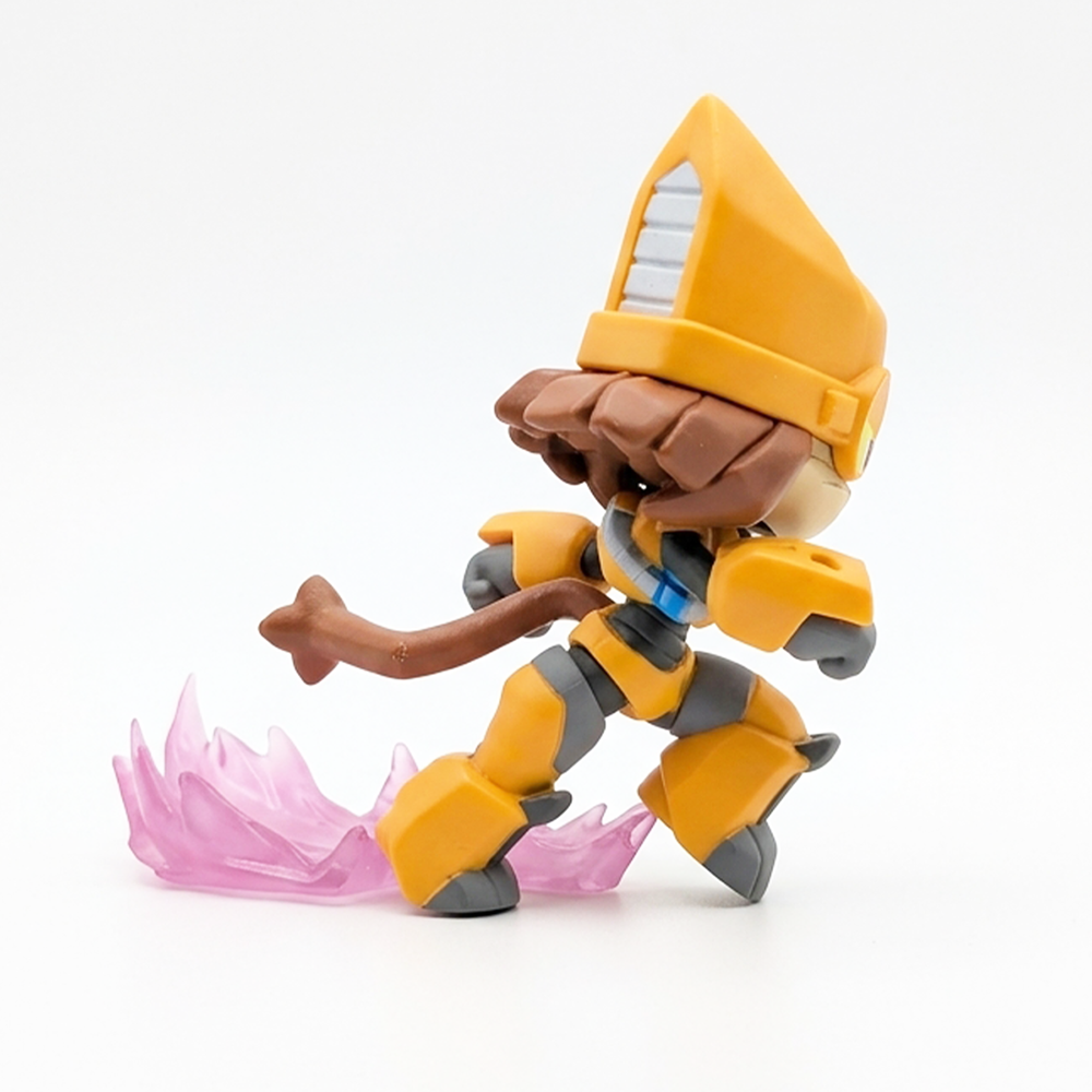 Rare Skating Kit - 4" Animiniz Action Figure (Gameoverse) by Glitch Studios, yellow skating figure with pink effect