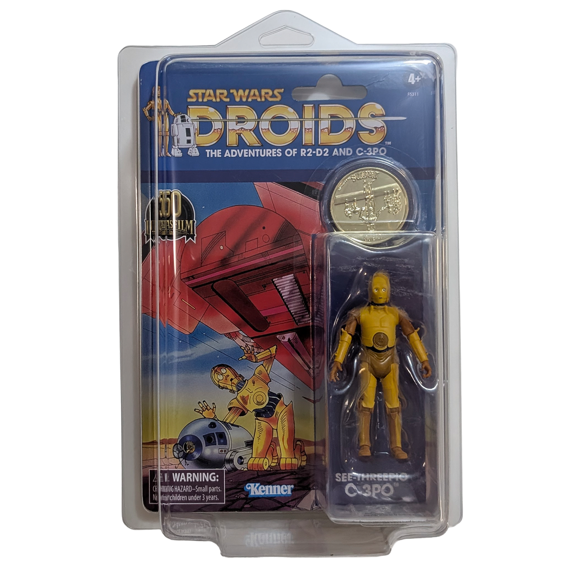C-3PO from Droids 1:18 | 3.75" Star Wars The Vintage Collection Action Figure with coin and case