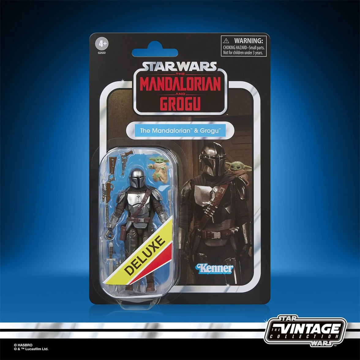 Star Wars The Vintage Collection The Mandalorian & Grogu Deluxe 3 3/4-Inch Action Figure