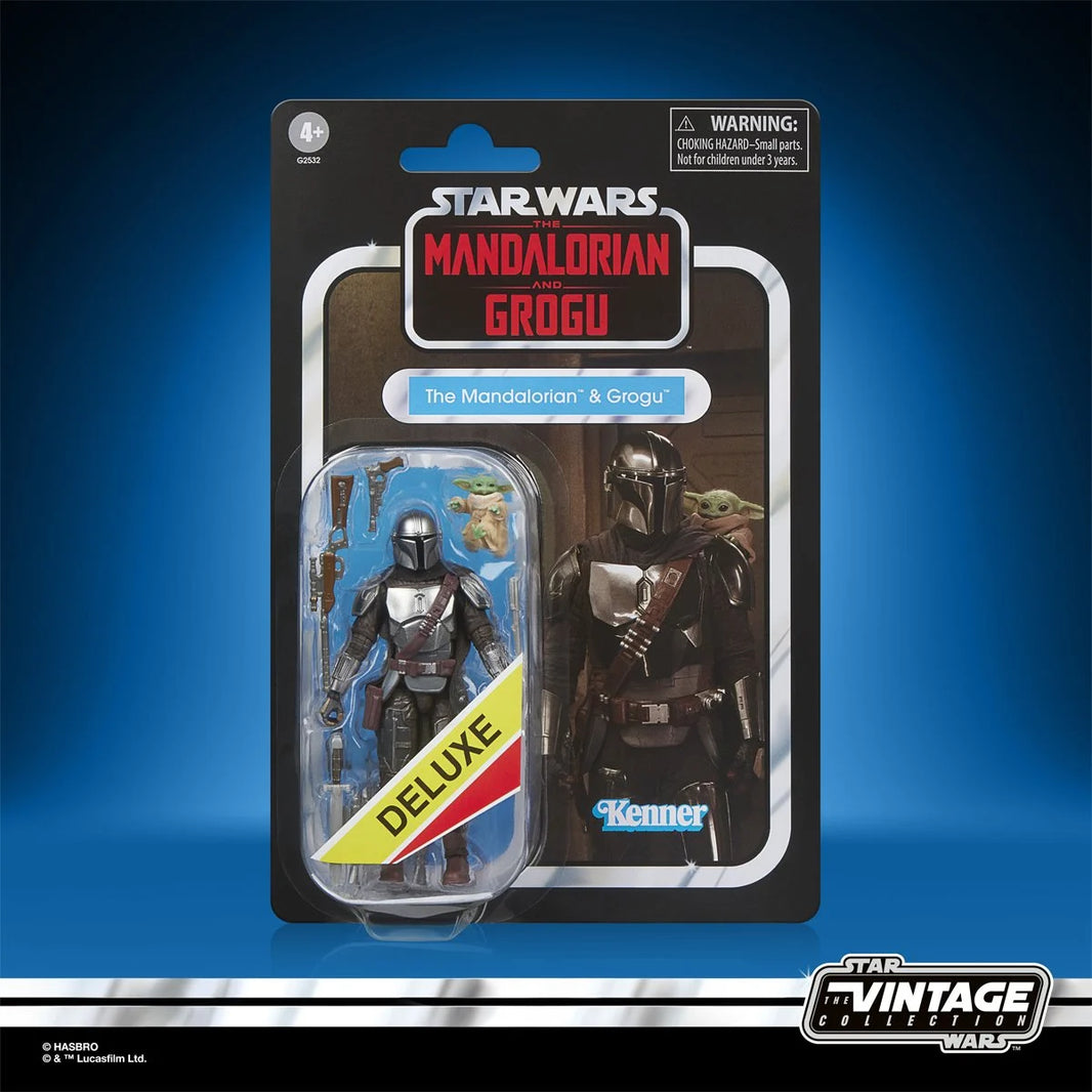 Star Wars The Vintage Collection The Mandalorian & Grogu Deluxe 3 3/4-Inch Action Figure