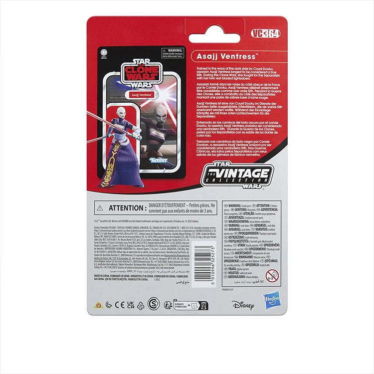 Image of Asajj Ventress Action Figure Star Wars Vintage Collection VC-364 NEW