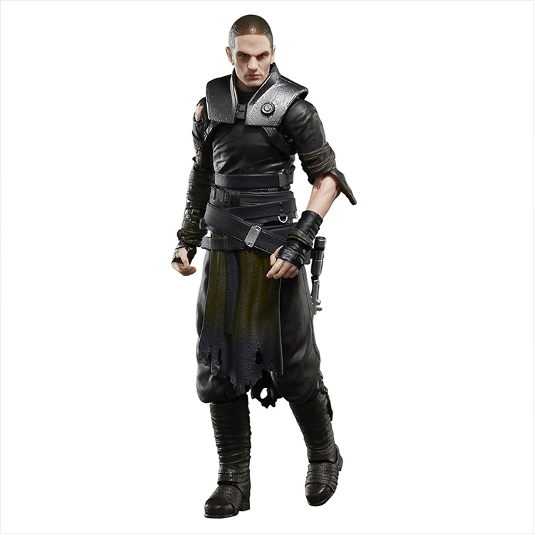Hasbro Star Wars Black Series 6-inch Starkiller action figure in detailed black outfit with lightsaber accessory.