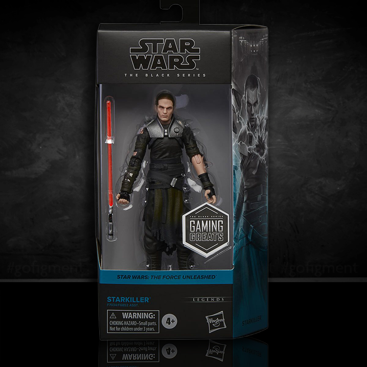 Hasbro Star Wars Black Series Starkiller action figure from The Force Unleashed with lightsaber in packaging