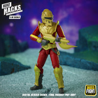 Stellar Guard 4" Boss Fight Studio Action Figure Hero HACKS Articulated gold armored figure with polearm