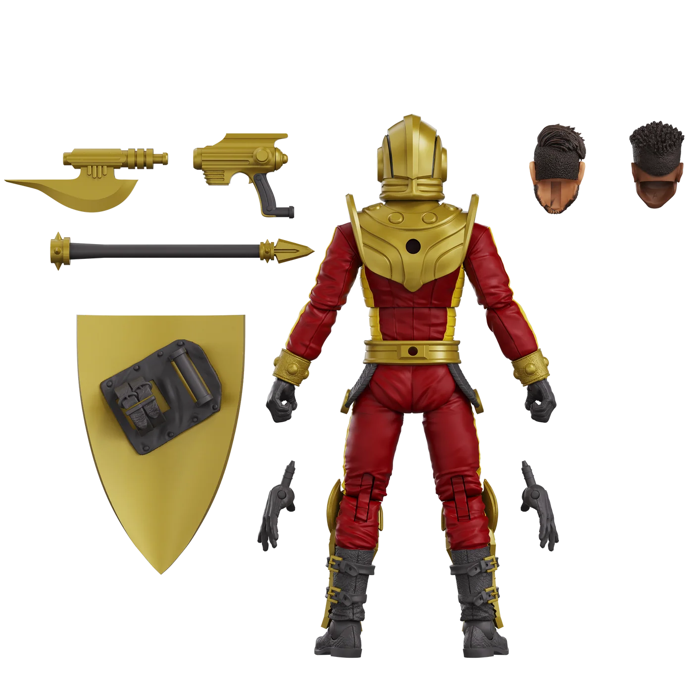 Stellar Guard 4" Boss Fight Studio Action Figure Hero HACKS Articulated with shield, weapons, and alternate hands
