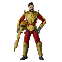 Stellar Guard 4" Boss Fight Studio Action Figure Hero HACKS Articulated in red and gold armor
