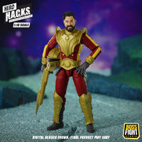Stellar Guard 4" Boss Fight Studio Action Figure Hero HACKS Articulated in red and gold armor