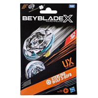 Sterling Wolf Beyblade X Starter Pack Spinning Top Battle Toy new in box with silver and blue design by Hasbro