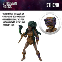 Stheno - Fallen Necromancer Vitruvian H.A.C.K.S. Action Figure: 1:18 Scale by Boss Fight Studio Llc standing figure